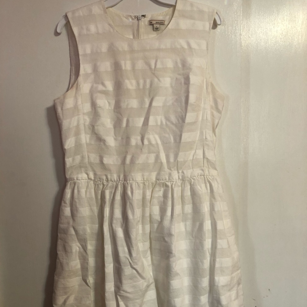 Gap Striped White Dress